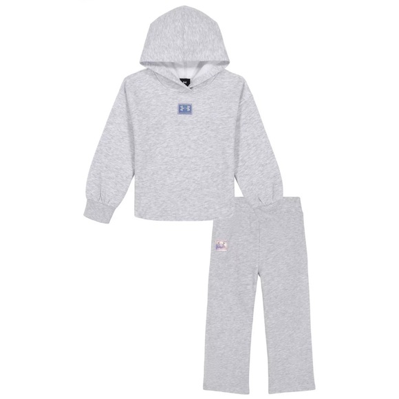 🎉NEW 🎉 I Girls Size 6 I Under Armour UA Rival Fleece Flare Leg Sweatsuit I - Picture 1 of 3